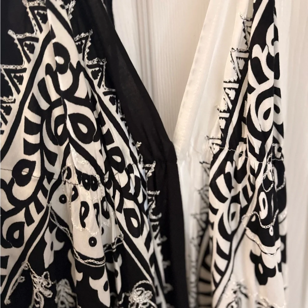 Advance Apparels Black and White Paisley Halter Dress - Picture 4 of 14